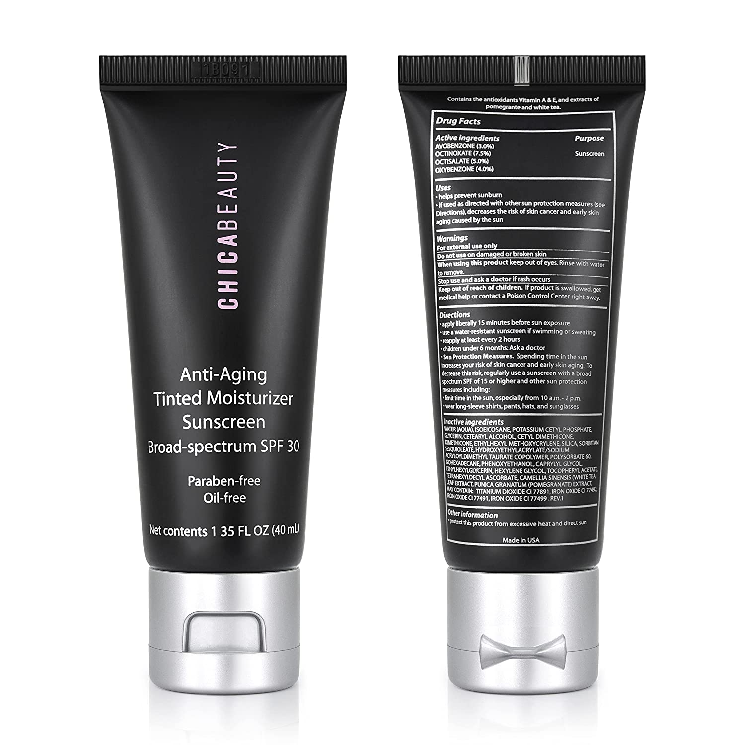 Anti-Aging Tinted Moisturizer SPF 30 by Chica Beauty for Radiant Skin