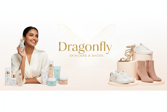 HELP ME GENERATE BANNER FOR SKIN CARE AND SHOES ADD THE NAME OF THE STORE MAKE IT PROFESSIONAL AND EYECATCHING ADD REAL HUMAN BEING TO IT ADD THE PRODUCT INSIDE THE STORE TO IT